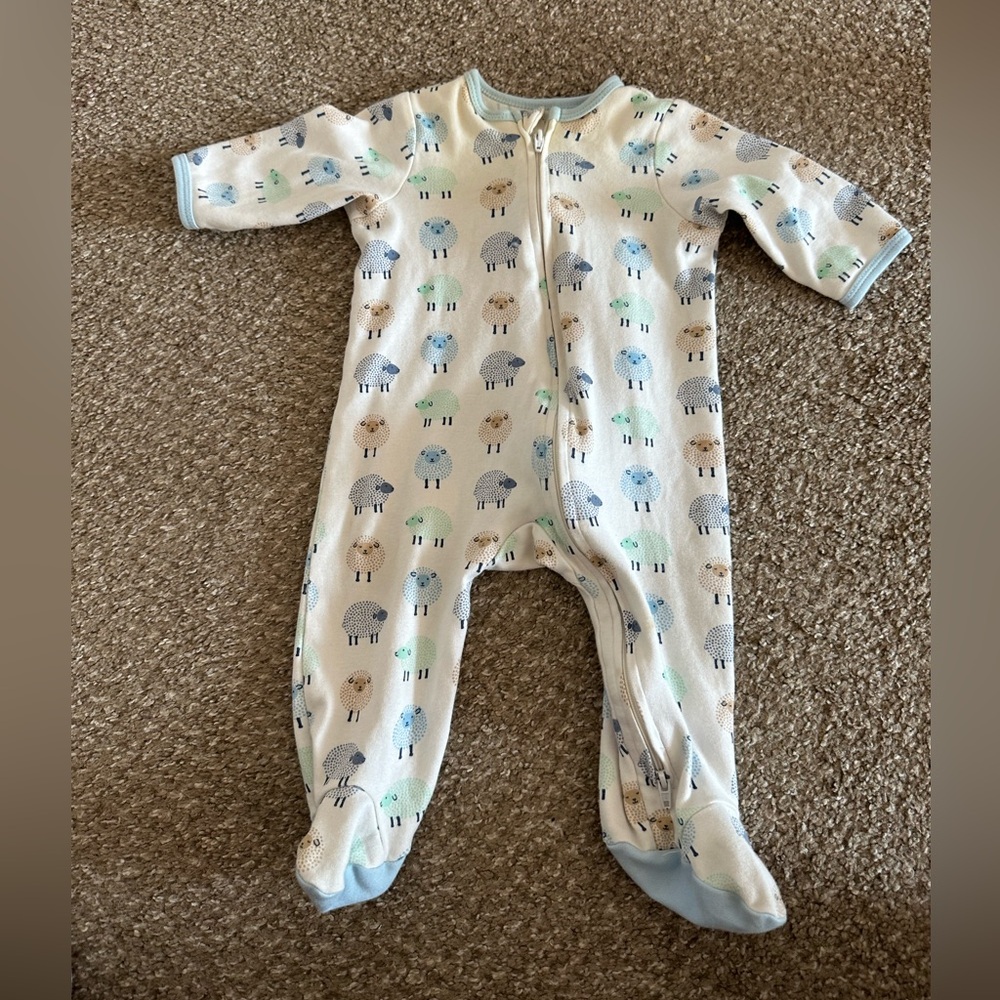 Little Me Sheep Onesie 6 M 100% Cotton
